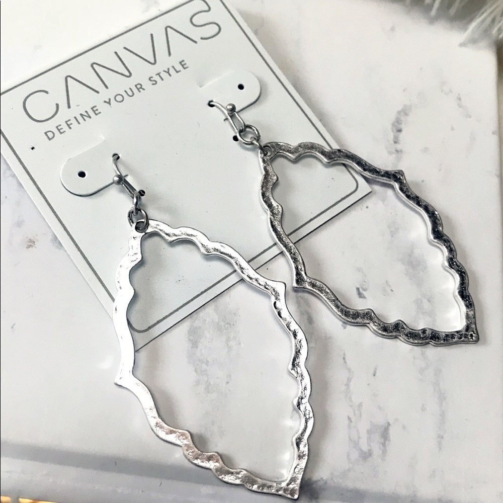 Silver dangle earrings